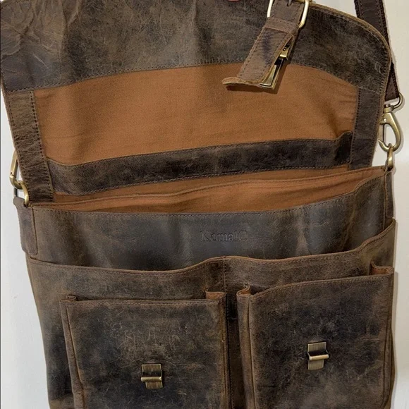 Brown Leather Messenger Bag - Picture 10 of 17